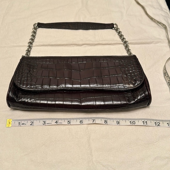Ann Taylor Croc Embossed Clutch Handbag - Picture 1 of 14